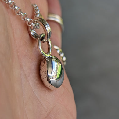 Sterling silver blob pendant - Number 4