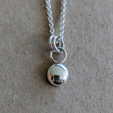 Sterling silver blob pendant - Number 6