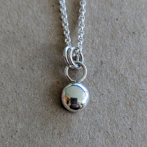 Sterling silver blob pendant - Number 6
