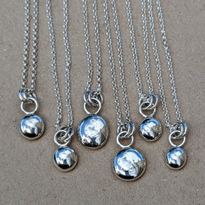 Sterling silver blob pendant - Number 2