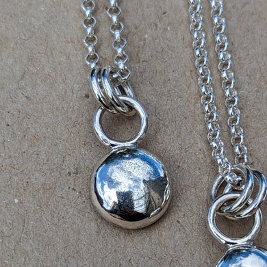 Sterling silver blob pendant - Number 2