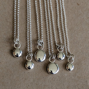 Sterling silver blob pendant - Number 2