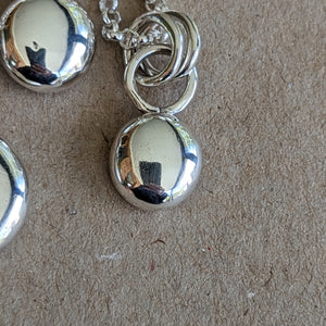 Sterling silver blob pendant - Number 6