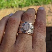 Load image into Gallery viewer, 9ct rose gold disc top stacker