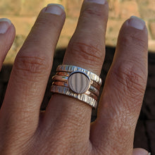 Load image into Gallery viewer, 9ct rose gold disc top stacker