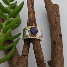 Load image into Gallery viewer, Charoite ring size Q