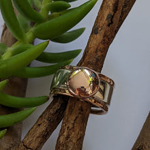 Load image into Gallery viewer, Sterling Silver and 9ct rose gold blob ring R