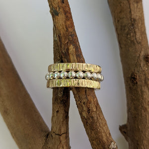 9ct yellow gold stacking ring size P1/2