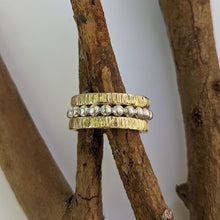 Load image into Gallery viewer, Sterling Silver edge hammered stacker