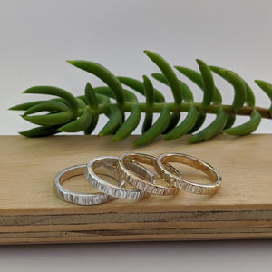 9ct yellow gold stacking ring size P1/2