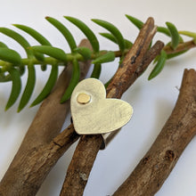 Load image into Gallery viewer, Sterling silver heart ring size Q 1/2