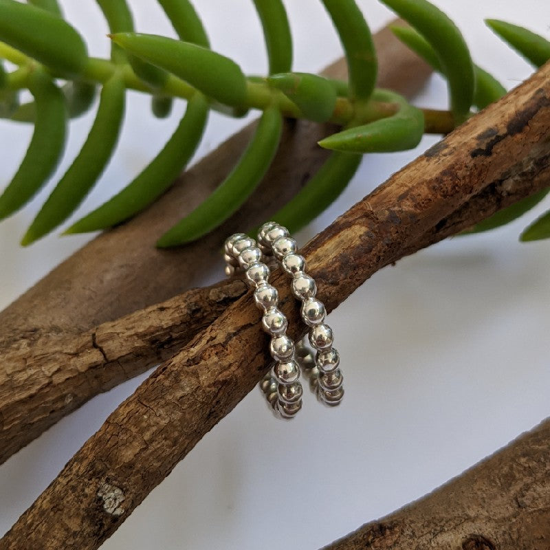 Sterling Silver beaded stacker