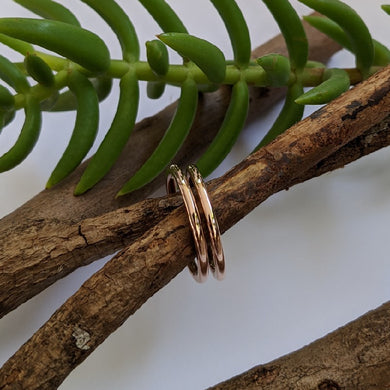 9ct rose gold plain finish stacker