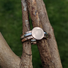 Load image into Gallery viewer, 9ct rose gold disc top stacker