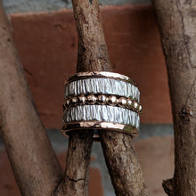 Load image into Gallery viewer, Sterling Silver edge hammered stacker