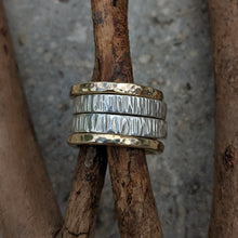 Load image into Gallery viewer, Sterling Silver edge hammered stacker