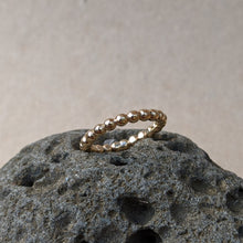 Load image into Gallery viewer, 9ct yellow gold beaded stacker size V 1/2