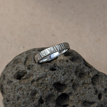 Load image into Gallery viewer, Sterling Silver edge hammered stacker