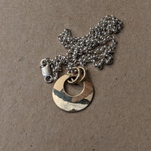 Load image into Gallery viewer, 9ct yellow gold hammered pendant
