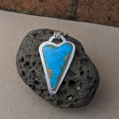 Sterling Silver and turquoise heart pendant