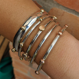 Rose gold blob bangle