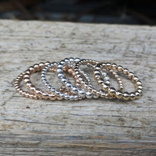 Load image into Gallery viewer, 9ct rose gold beaded stacker size R 1/2