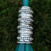 Load image into Gallery viewer, Sterling silver hammered stacker