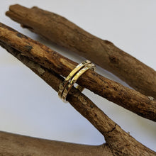 Load image into Gallery viewer, 9ct yellow gold hammered stacker