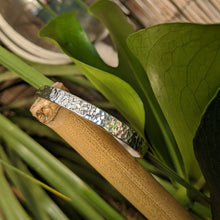 Load image into Gallery viewer, Sterling silver 7mm wide hammered bangle